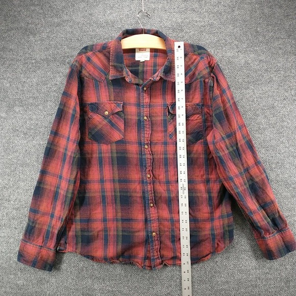 Levi's Men's Button Up Shirt Multicolor Size XL Long Sleeve Plaid Cotton Casual - Picture 11 of 13